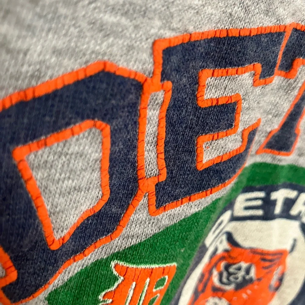 Vintage Detroit Tigers kids shirt w/ mesh sleeves- Medium 10,12 - Vintage, 80’s - Picture 9 of 15